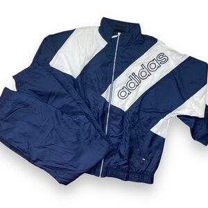Vintage Adidas Large Soccer 2 Piece Jacket Pants Legion Lined Warm-Up set - Flaw